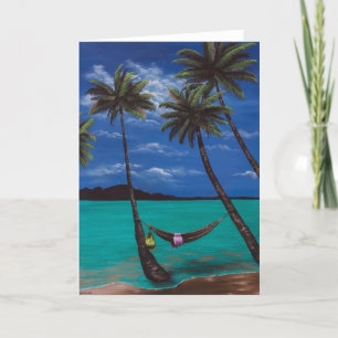 Beach Nickerchen Grußkarte Karte