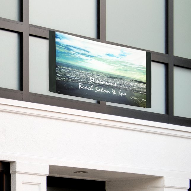 Beach Ocean Artistic Elegante Tropical Salon Welln Banner (Äußeres Gebäude)