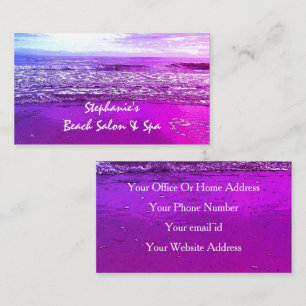 Beach Ocean Artistic Pink Tropical Paradise 2023 Visitenkarte