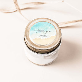 Beach Ocean Brautparty Vielen Dank Runder Aufkleber