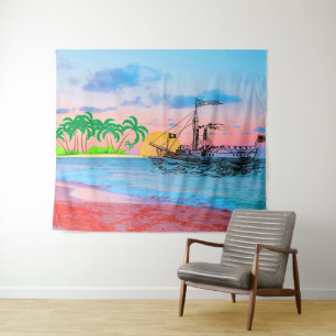 Beach & Ocean Coastal Art - Malerei am Strand Wandteppich