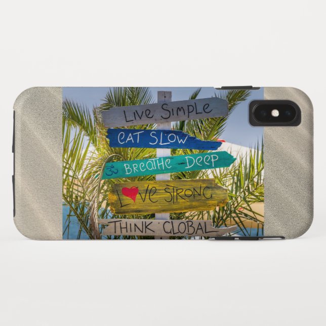 Beach Ocean Live Simple Inspiration Motivierend Case-Mate iPhone Hülle (Rückseite (Horizontal))