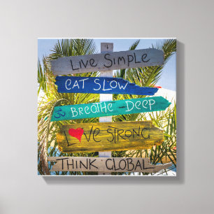 Beach Ocean Live Simple Inspiration Motivierend Leinwanddruck