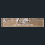 Beach Ocean Name Cute Nautical Gift Office Decor Namensplakette<br><div class="desc">Printed with artistic beach background with monogrammed name,  which you can edit and personalize as you wish!</div>