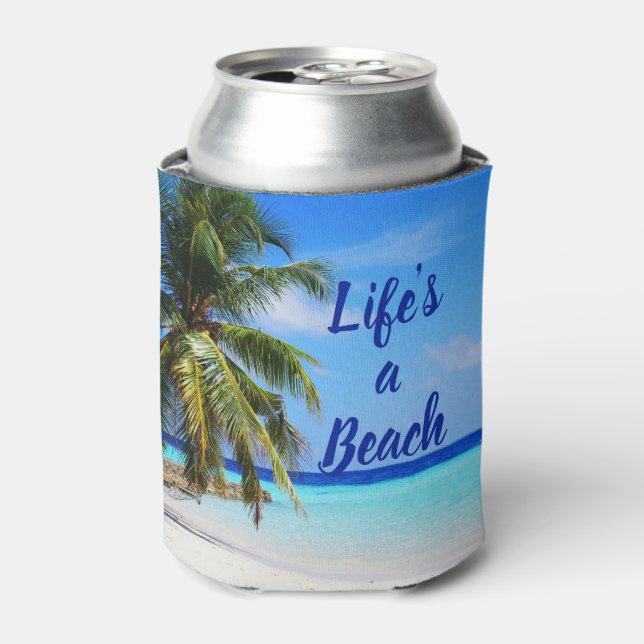Beach Ocean Palm Life ist ein Strand Dosenkühler (Kanne Vorderseite)