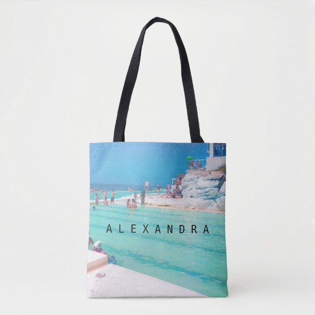 Beach Ocean Pool Summer Blue Aqua Tasche (Vorderseite)