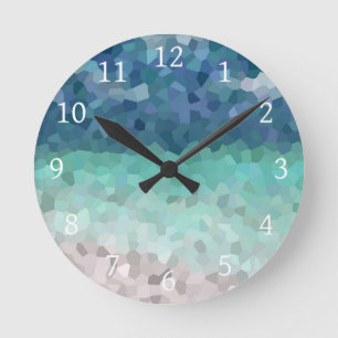 Beach Ocean Sea View 290 Mosaik Runde Wanduhr