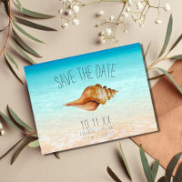 Beach Ocean Seashell Wedding Rettet die Termine