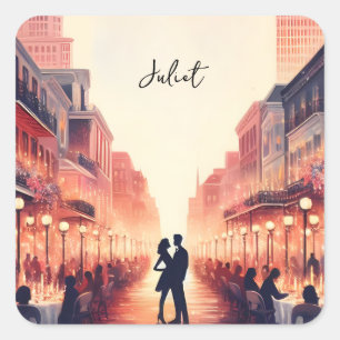 Beach Ocean Summer New Orleans Brautparty Quadratischer Aufkleber