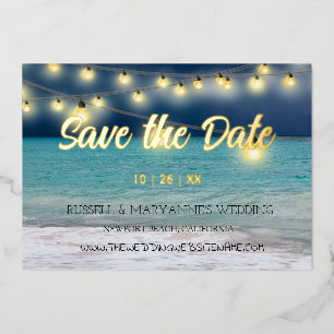 Beach Ocean Thema Save the Date Folieneinladung