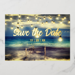 Beach Ocean Thema Save the Date Folieneinladung