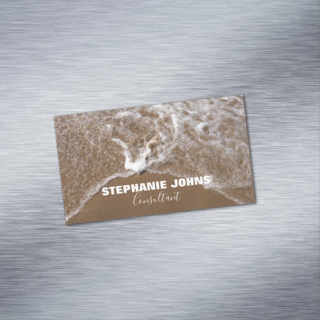 Beach Ocean Tropical Individuelle Name Consultant  Magnetische Visitenkarte (Beispiel)