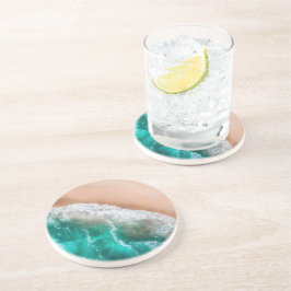 Beach ocean water on seashore sand tropical summer getränkeuntersetzer