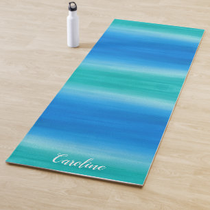 Beach Ombre Ocean Blue Green Übung Yoga Mat Yogamatte