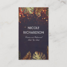 Beach Palm Blätter und Vintage String Lights Chic