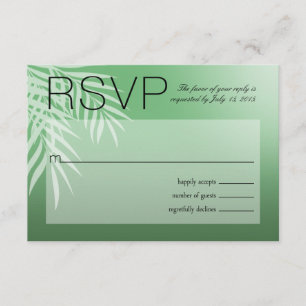 Beach Palm Tree Silhouette UAWG   jade RSVP Karte