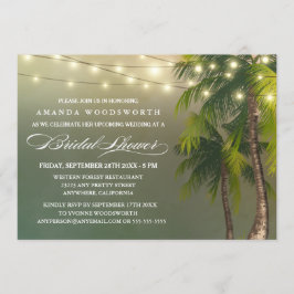 Beach Palm Tree Tropical Bridal Dusche Einladungen