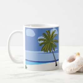 Beach Palm Tree Vacation Beach House Kaffeetasse