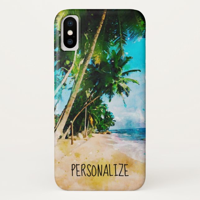 Beach Palm Trees iPhone X Fall Case-Mate iPhone Hülle (Rückseite)