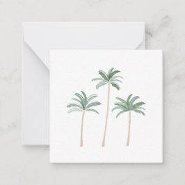Beach Palm Trees Mitteilungskarte