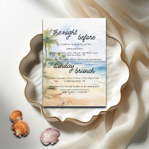 Beach Palm Trees Probe Dinner & Sonntag Brunch Einladung