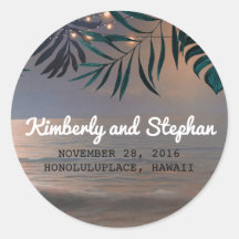 Beach Palms und String Lights Hochzeit in Urlaubso