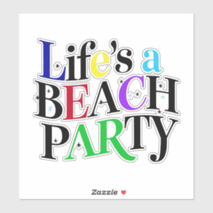 BEACH-PARTY AUFKLEBER