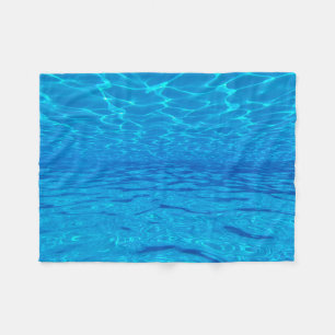 Beach Party Blues Sonne Meerwasserpool Pop Farbe Fleecedecke