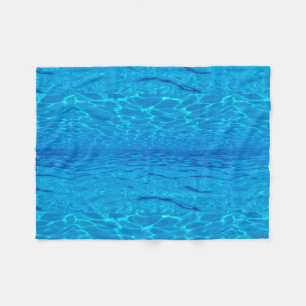 Beach Party Blues Sonne Meerwasserpool Pop Farbe Fleecedecke