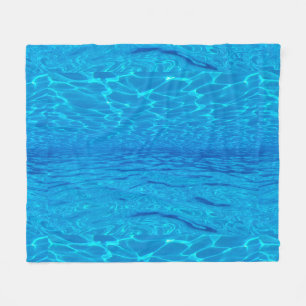 Beach Party Blues Sonne Meerwasserpool Pop Farbe Fleecedecke