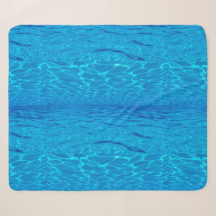 Beach Party Blues Sonne Meerwasserpool Pop Farbe Sherpadecke