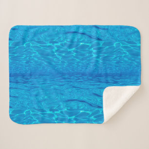 Beach Party Blues Sonne Meerwasserpool Pop Farbe Sherpadecke