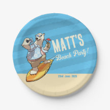 Beach Party Fügen Sie Ihren Namen Cool Surfpolar B