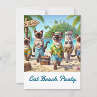Beach Party für Cat-Liebhaber Hawaii Thema