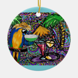 Beach Party Parrot Keramikornament