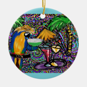 Beach Party Parrot Keramikornament