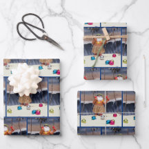 Beach Party Santa Claus - Weihnachtswrapping Paper