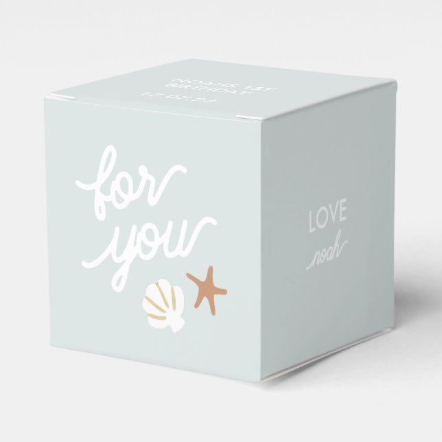 Beach Party Seashell Starfish Personalisiert Geschenkschachtel (Vorderseite)