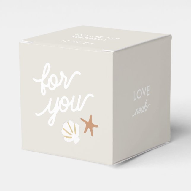 Beach Party Seashell Starfish Personalisiert Geschenkschachtel (Vorderseite)