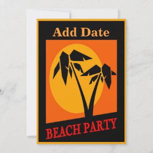Beach-Party-Signaturkarte Einladung