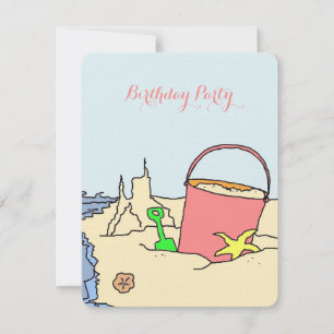 Beach Party Toys Geburtstagsparty Einladung