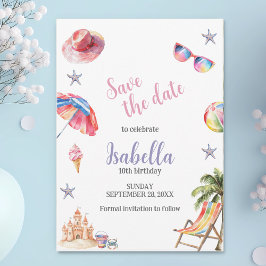 Beach Party Tropical Summer Save The Date