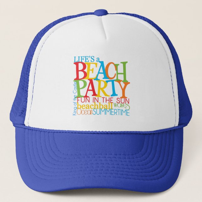 Beach Party - Trucker Hat Truckerkappe (Vorderseite)