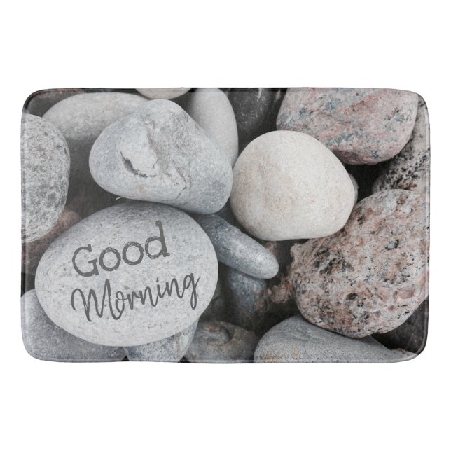 Beach Pebble Nature Foto Inspiration Badematte (Vorderseite)