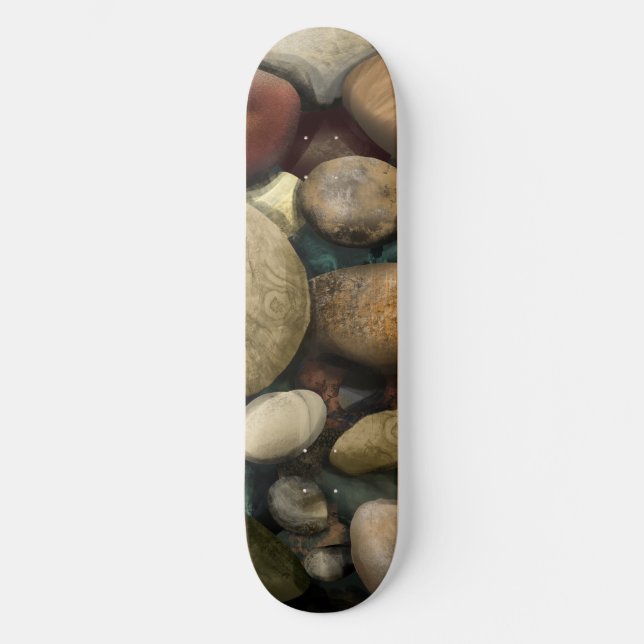 Beach Pebble Pattern Skateboard (Vorderseite)