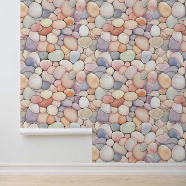 Beach Pebble Zeichnend Tapete (Anwendung)