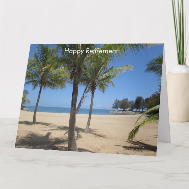 Beach-Pensionskarte groß Karte (Vorderseite)