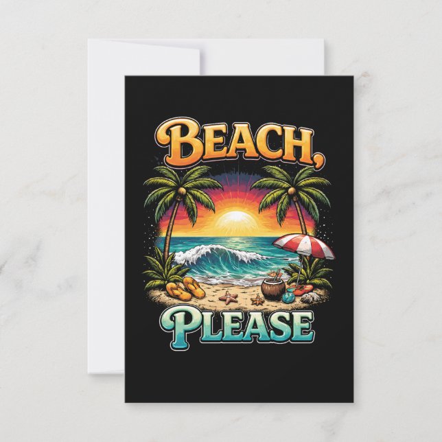 Beach, Please Dankeskarte (Vorderseite)