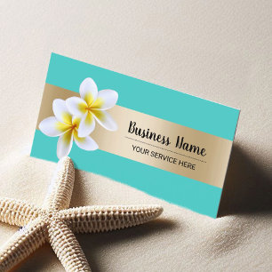Beach Plumeria Blume Beauty Salon Wellness-Center  Visitenkarte