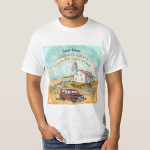 Beach Rainbow Lighthouse T-Shirt